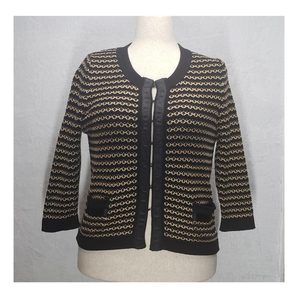 Vtg Marks & Spencer Knit Cardigan US 14 Coquette French Chic